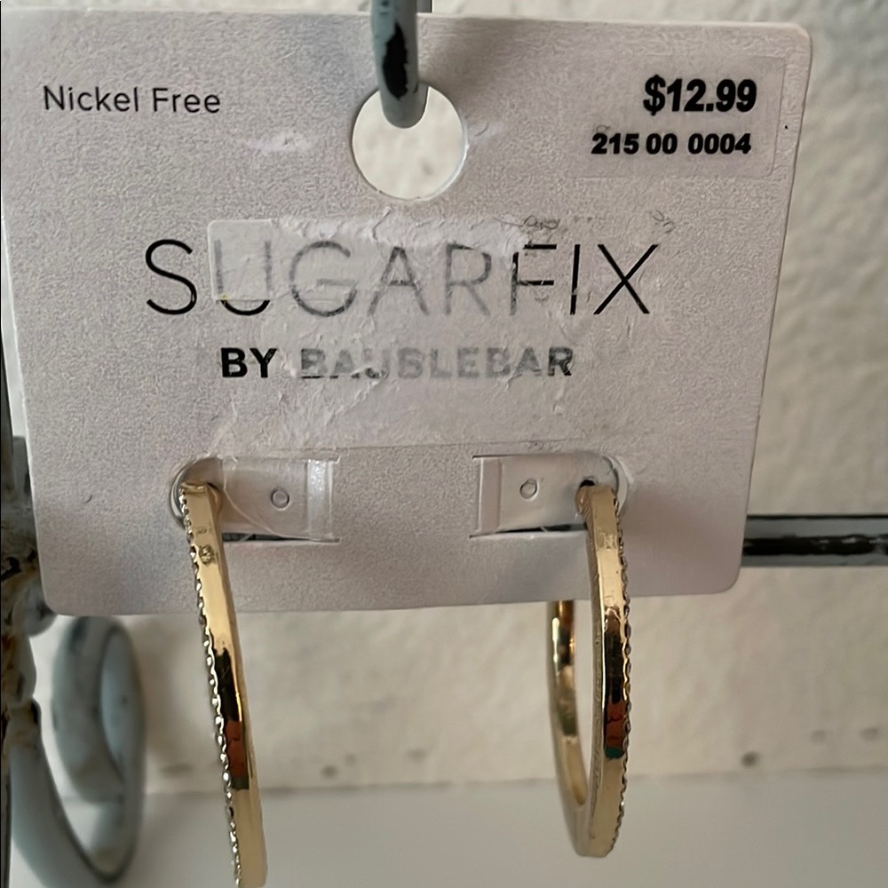 BaubleBar Gold Hoop Earrings Minimalist Design